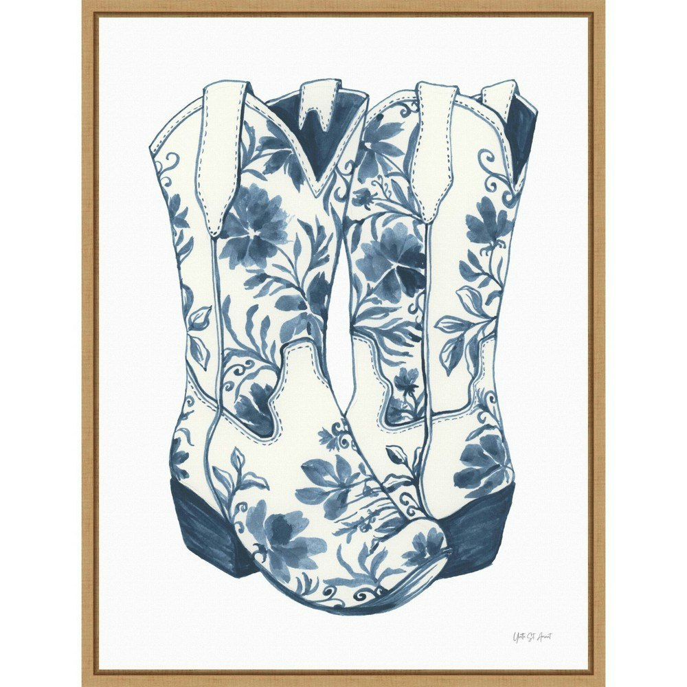 Amanti Art 23"x30" Kickin It Chinoiserie Framed Canvas Wall Art: $96.99
