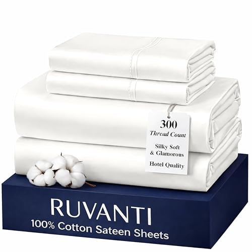 Ruvanti California King 100% Cotton Sateen Sheet Set: $51.76 Ruvanti California King 100% Cotton Sateen Sheet Set: $51.76