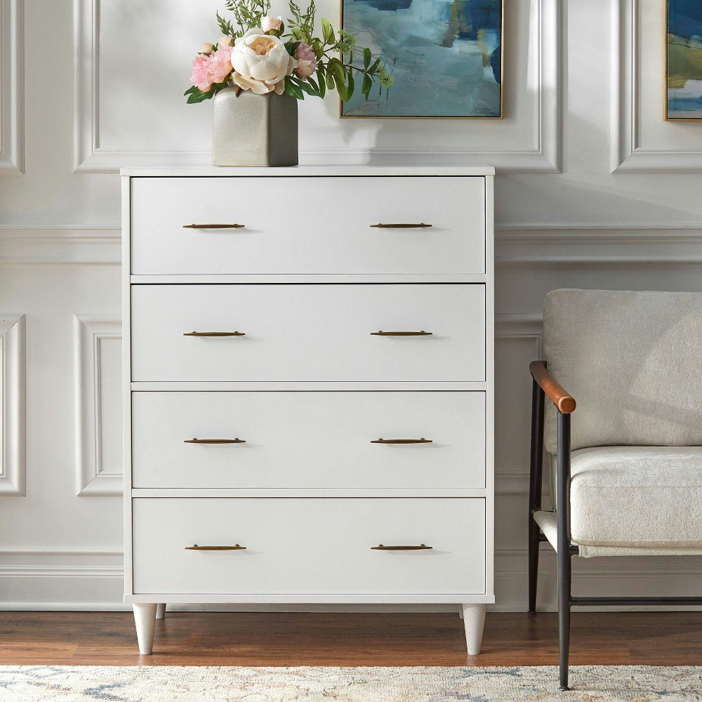 Lifestorey Ana Mid-Century 4-Drawer Dresser: $299.99 Lifestorey Ana Mid-Century 4-Drawer Dresser: $299.99