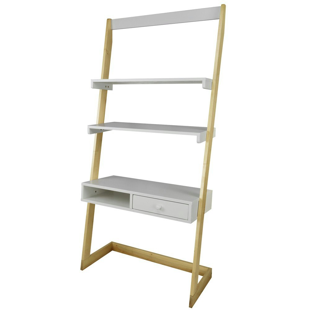 Flora Home Solid Maple Ladder Desk with Drawer: $152.99 Flora Home Solid Maple Ladder Desk with Drawer: $152.99
