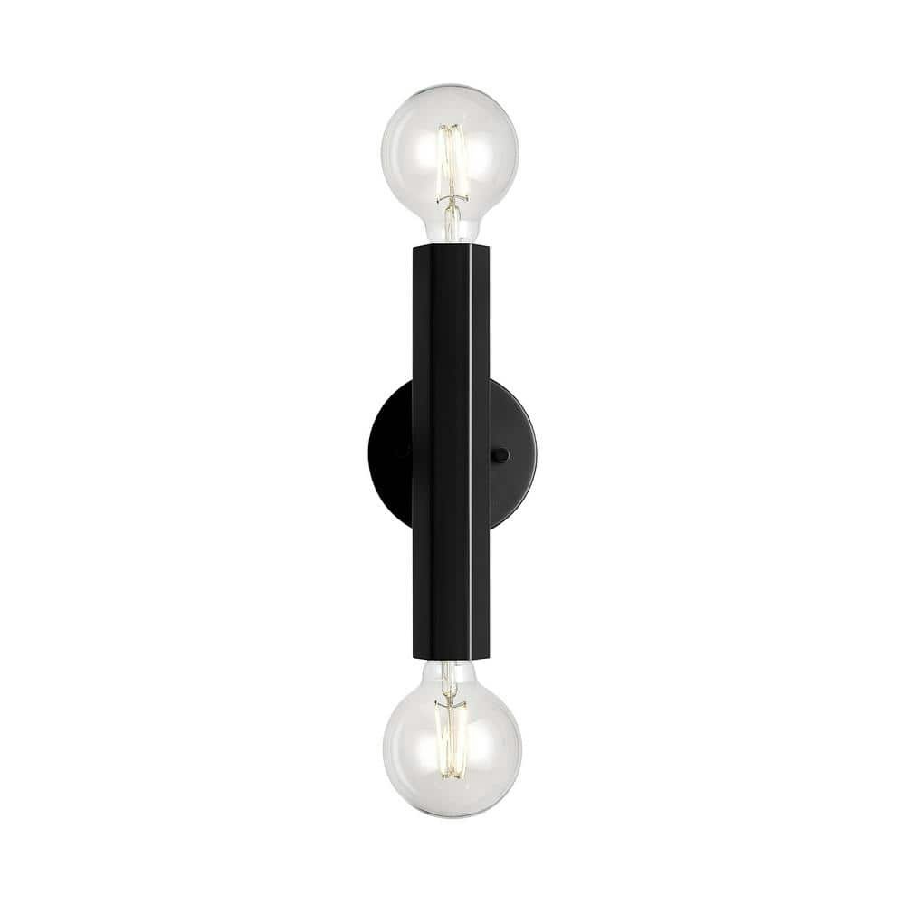 Noah 11-inch 2-Light Matte Black Vanity Light: $25.64 Noah 11-inch 2-Light Matte Black Vanity Light: $25.64