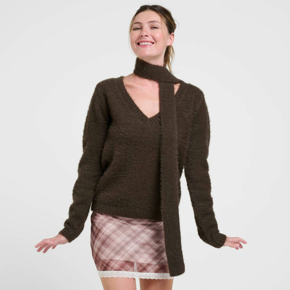dELiA*s Women's Scarf Pullover Sweater: $35 dELiA*s Women's Scarf Pullover Sweater: $35