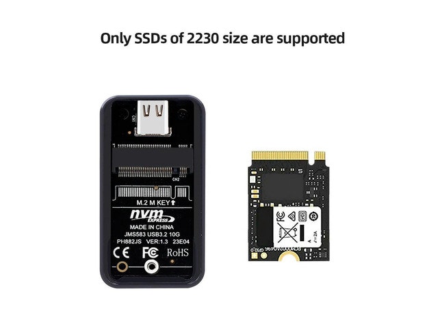 M.2 2230 NVMe USB-C SSD Enclosure: $42.20 M.2 2230 NVMe USB-C SSD Enclosure: $42.20