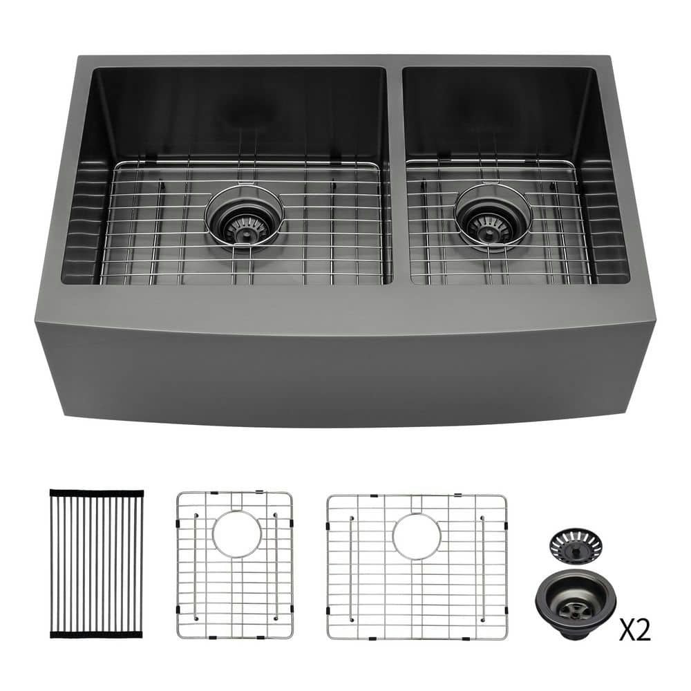 36-inch 16-Gauge Stainless Steel Double Bowl Drop-In Kitchen Sink: $1,064.14 36-inch 16-Gauge Stainless Steel Double Bowl Drop-In Kitchen Sink: $1,064.14