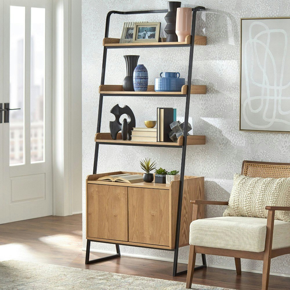 Lifestorey Estanier 73-Inch Ladder Shelf with Cabinet: $215.99 Lifestorey Estanier 73-Inch Ladder Shelf with Cabinet: $215.99