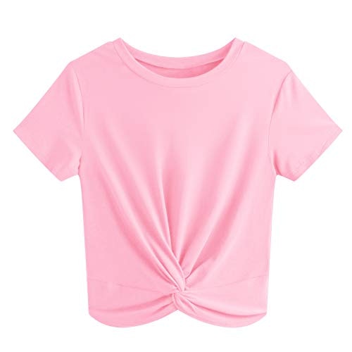 Jinkesi Women's Twist Front Short Sleeve Crop Top: $9.98 Jinkesi Women's Twist Front Short Sleeve Crop Top: $9.98