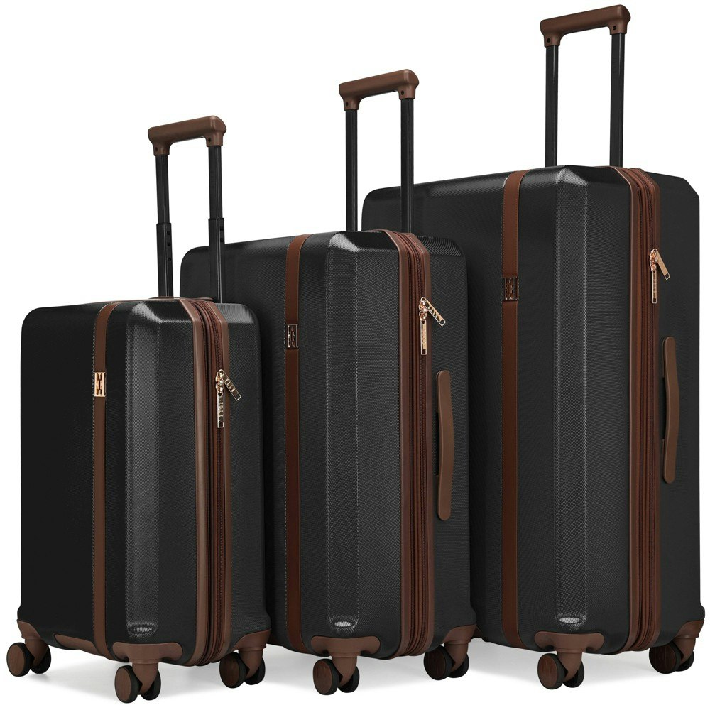 Elle Luxe Journey 3-Piece Expandable Spinner Suitcase Set: $252.99