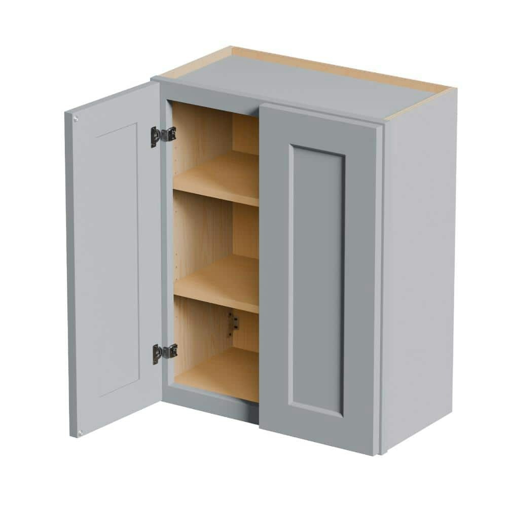 24x12x30-Inch Gray Shaker Solid Wood Wall Cabinet: $459.25 24x12x30-Inch Gray Shaker Solid Wood Wall Cabinet: $459.25
