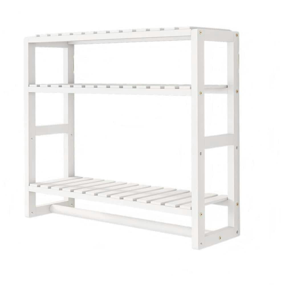 White Over-the-Toilet Storage Cabinet with Hanging Rod: $80.97 White Over-the-Toilet Storage Cabinet with Hanging Rod: $80.97