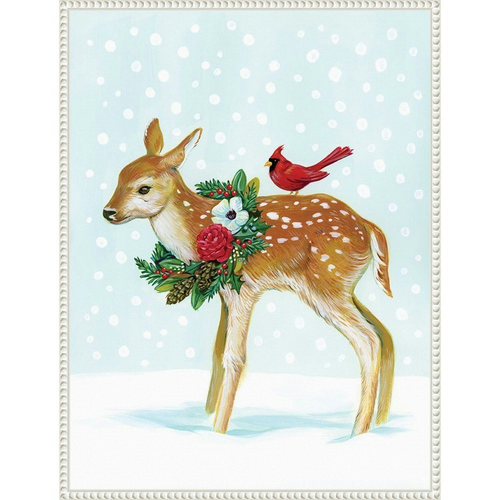 Amanti Art 23"x30" Winter Woodland Creatures with Cardinals II Framed Canvas Wall Art: $124.99 Amanti Art 23"x30" Winter Woodland Creatures with Cardinals II Framed Canvas Wall Art: $124.99
