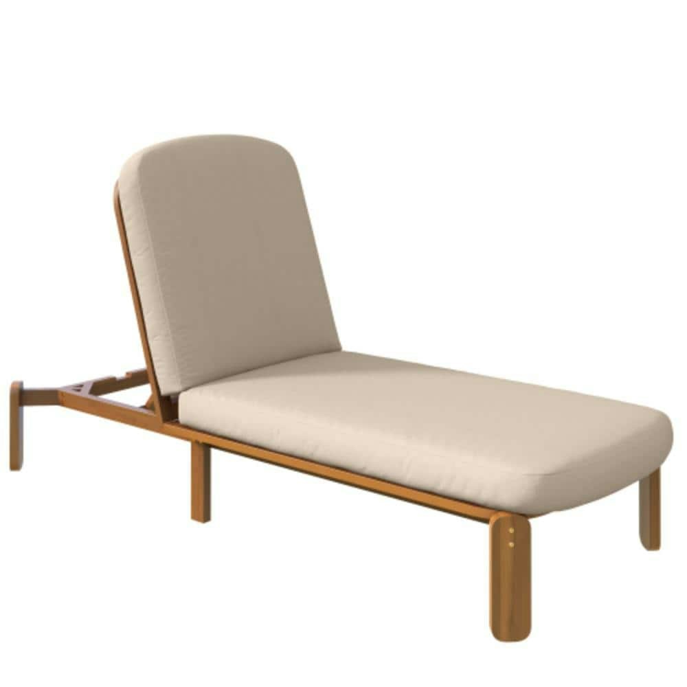 Acacia Wood Outdoor Lounge Chair with Cushions: $471.69 Acacia Wood Outdoor Lounge Chair with Cushions: $471.69