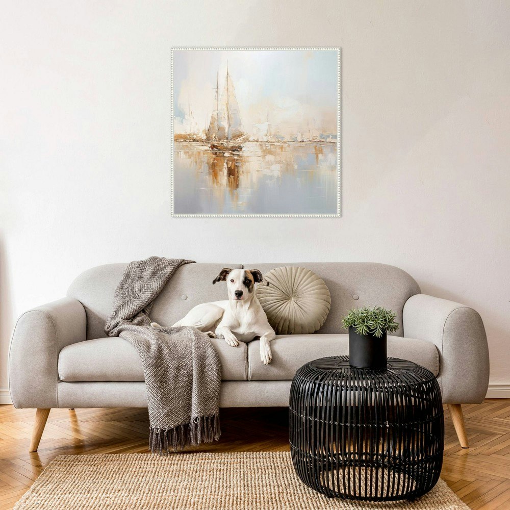 Amanti Art 30"x30" Gold Boats I Framed Canvas Wall Art: $140.99 Amanti Art 30"x30" Gold Boats I Framed Canvas Wall Art: $140.99