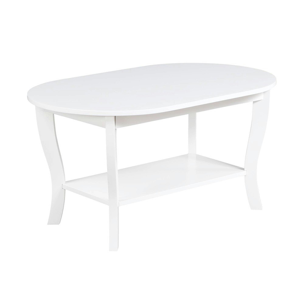 Breighton Home American Heritage Oval Coffee Table with Shelf: $115.99 Breighton Home American Heritage Oval Coffee Table with Shelf: $115.99