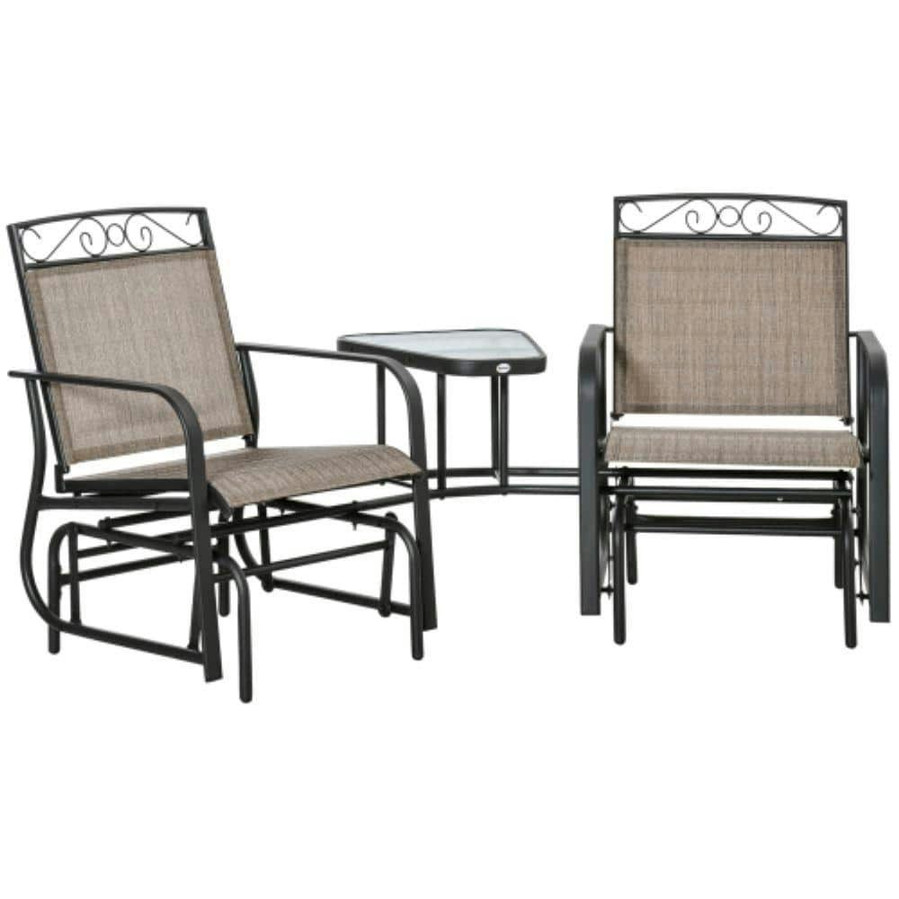 Outdoor Metal Glider Chair and Coffee Table Set: $378.64 Outdoor Metal Glider Chair and Coffee Table Set: $378.64