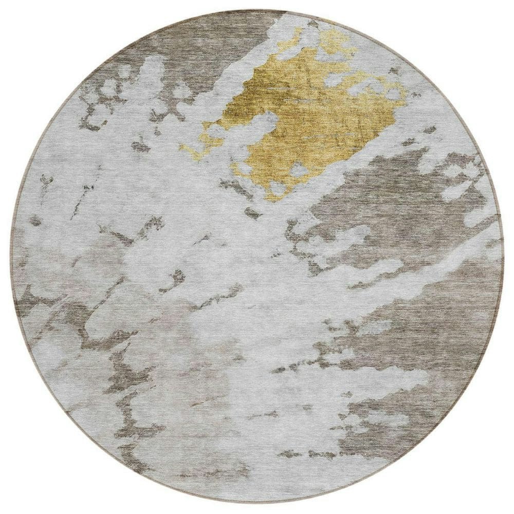 8-Foot Round Woven Abstract Polyester Area Rug: $437.49