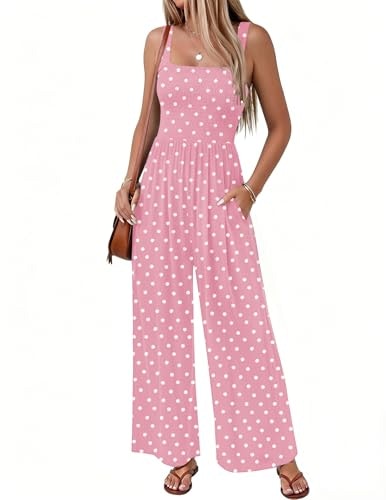 Women's Sleeveless Boho Smocked Wide Leg Jumpsuit: $23.79 Women's Sleeveless Boho Smocked Wide Leg Jumpsuit: $23.79