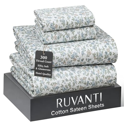 Ruvanti Full 100% Cotton Sateen Sheet Set: $39.80 Ruvanti Full 100% Cotton Sateen Sheet Set: $39.80