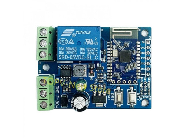 DC7-80V 1-Way Bluetooth 5.0 Relay Module: $25.97