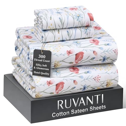 Ruvanti Queen 100% Cotton Sateen Sheet Set: $41.73 Ruvanti Queen 100% Cotton Sateen Sheet Set: $41.73