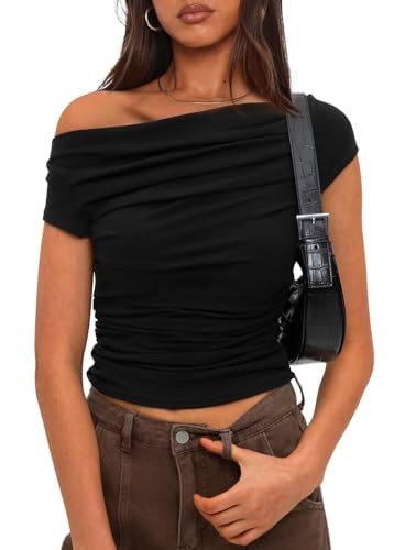Darong Women's Off-Shoulder Cap Sleeve Shirt: $14.20 Darong Women's Off-Shoulder Cap Sleeve Shirt: $14.20