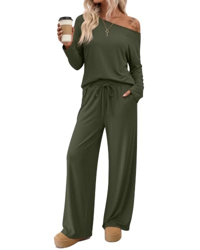 Locoowai Women's Off the Shoulder Lounge Set: $28.04 Locoowai Women's Off the Shoulder Lounge Set: $28.04