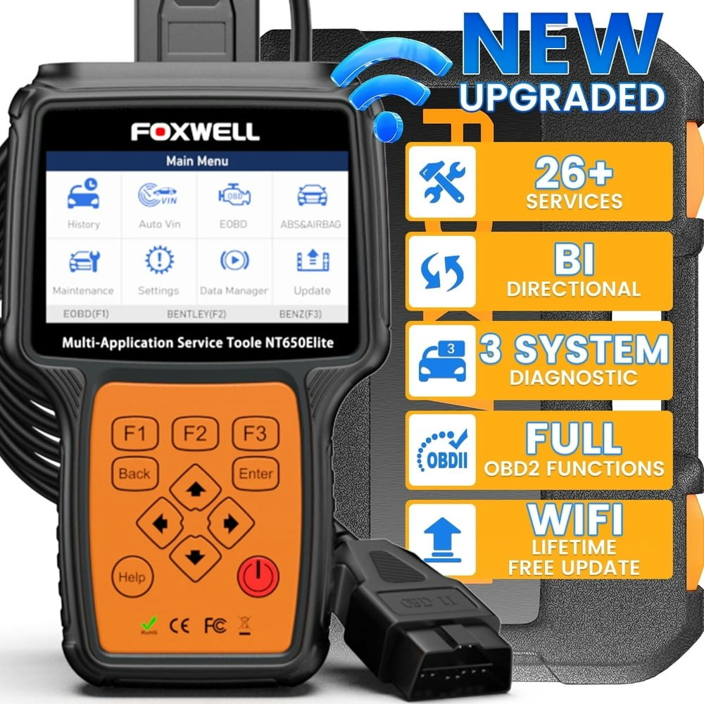 Foxwell NT650 Elite Wireless OBD2 Scanner: $158.99 Foxwell NT650 Elite Wireless OBD2 Scanner: $158.99
