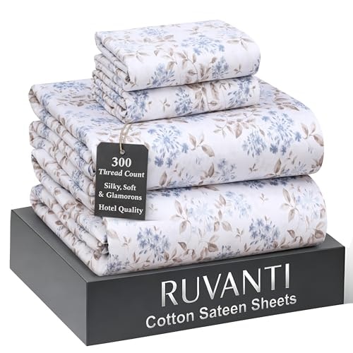 Ruvanti 100% Cotton Sateen Full Sheet Set: $39.80 Ruvanti 100% Cotton Sateen Full Sheet Set: $39.80