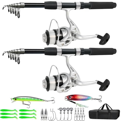 6.9-Foot Telescopic Fishing Rod and Spinning Reel 2-Piece Set: $33.98