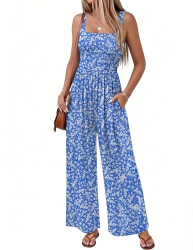 Women's Sleeveless Boho Smocked Wide Leg Jumpsuit: $23.79 Women's Sleeveless Boho Smocked Wide Leg Jumpsuit: $23.79