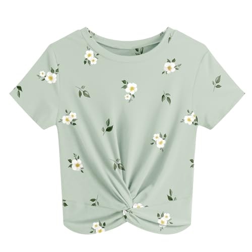 Jinkesi Women's Twist Front Short Sleeve Crop Top: $11.89 Jinkesi Women's Twist Front Short Sleeve Crop Top: $11.89