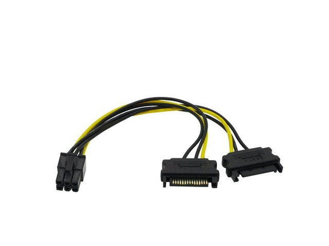 SATA to 6-Pin PCI-e Graphics Card Power Adapter Cable: $12.25 SATA to 6-Pin PCI-e Graphics Card Power Adapter Cable: $12.25