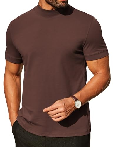 Coofandy Men's Short Sleeve Mock Neck T-Shirt: $17.09 Coofandy Men's Short Sleeve Mock Neck T-Shirt: $17.09