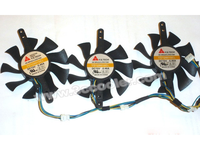 Y.S.Tech YD128015EL Video Card Cooling Fan 3-Pack: $55.30 Y.S.Tech YD128015EL Video Card Cooling Fan 3-Pack: $55.30