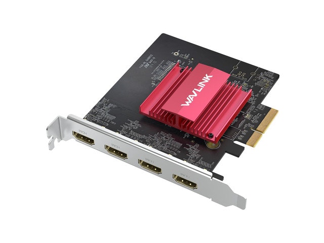 Wavlink PCIe 3.0 Quad 4K HDMI Graphics Card: $119.99