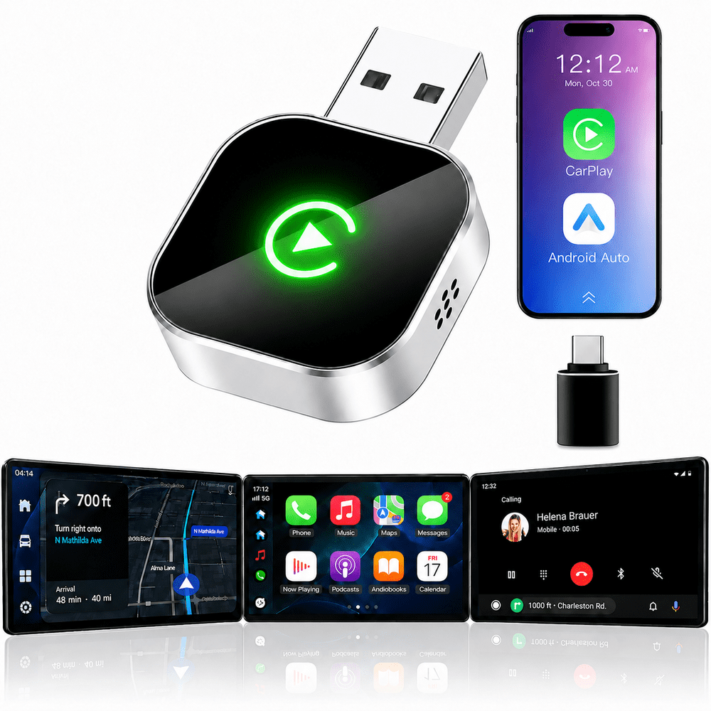 Wireless CarPlay and Android Auto Adapter: $25.79 Wireless CarPlay and Android Auto Adapter: $25.79