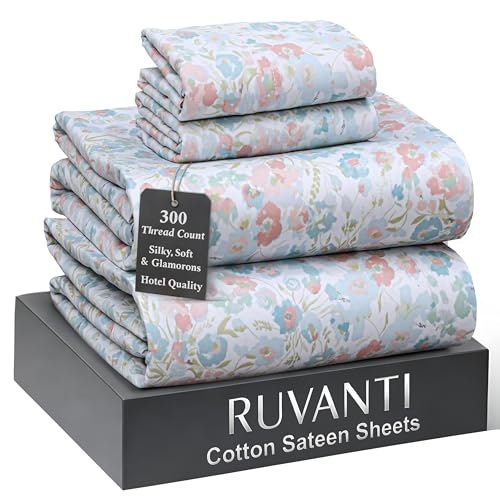 Ruvanti King Size 100% Cotton Sateen Sheet Set: $48.88 Ruvanti King Size 100% Cotton Sateen Sheet Set: $48.88