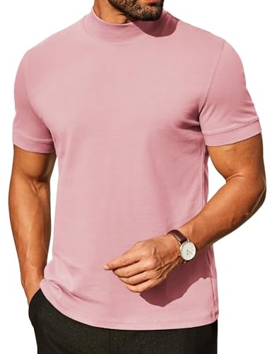 Coofandy Men's Mock Turtleneck Cotton Short Sleeve T-Shirt: $14.99 Coofandy Men's Mock Turtleneck Cotton Short Sleeve T-Shirt: $14.99