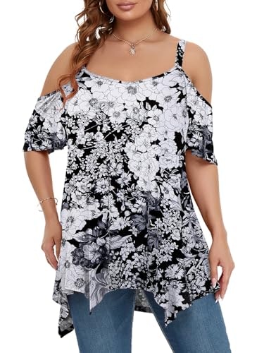 Larace Cold Shoulder Plus Size Tunic Shirt: $19.98 Larace Cold Shoulder Plus Size Tunic Shirt: $19.98