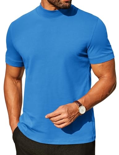 Coofandy Men's Short Sleeve Mock Turtleneck T-Shirt: $14.24 Coofandy Men's Short Sleeve Mock Turtleneck T-Shirt: $14.24