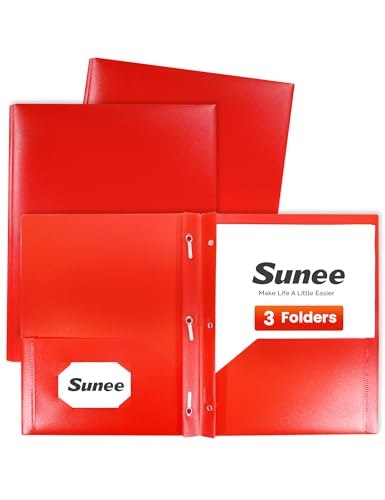 Sunee 2-Pocket Folder with Prongs 3-Pack: $6.64