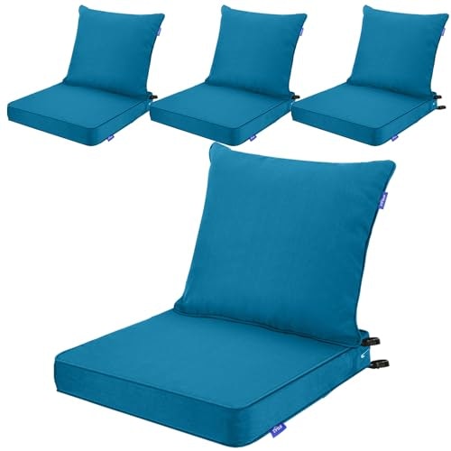 Outdoor Deep Seat and Back Patio Cushions 4-Piece Set: $59.98
