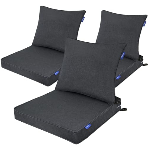 Infblue 22"x24"x4" Deep Seat and Back Patio Furniture Cushion 3-Set: $39.98 Infblue 22"x24"x4" Deep Seat and Back Patio Furniture Cushion 3-Set: $39.98
