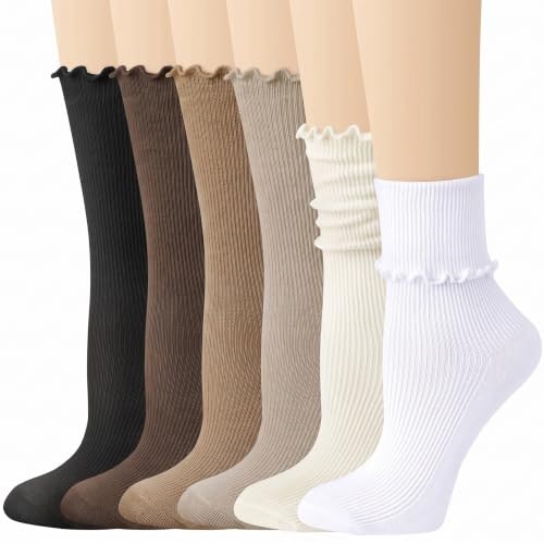 Justay Ruffle Crew Socks 6-Pack: $9.59