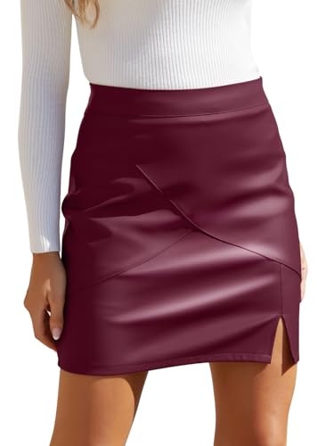 We1Fit Women's High-Waisted Stretchy Leather Mini Skirt with Shorts: $32.29 We1Fit Women's High-Waisted Stretchy Leather Mini Skirt with Shorts: $32.29