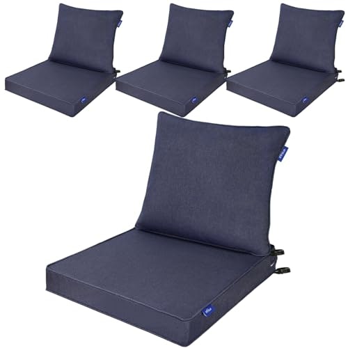 Infblue 22x24x4-Inch Outdoor Deep Seat Cushion 4-Piece Set: $59.98