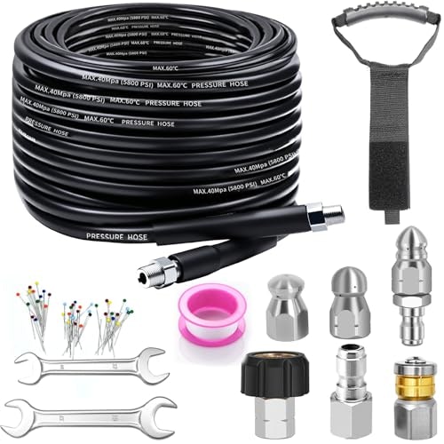 50-Foot Sewer Jetter Pressure Washer Hose Kit: $30.50