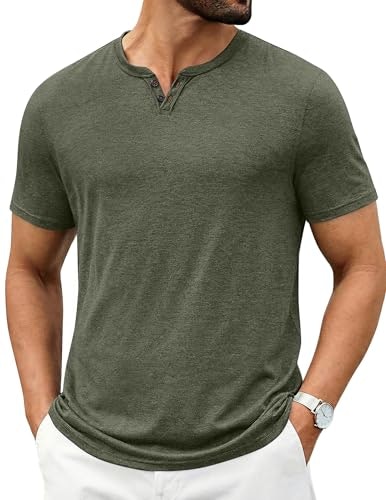 Coofandy Men's Burnout Notch Neck T-Shirt: $9.99 Coofandy Men's Burnout Notch Neck T-Shirt: $9.99