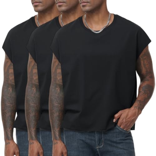 Keepshowing Men's Cotton Dolman Muscle Tank Top: $30.59