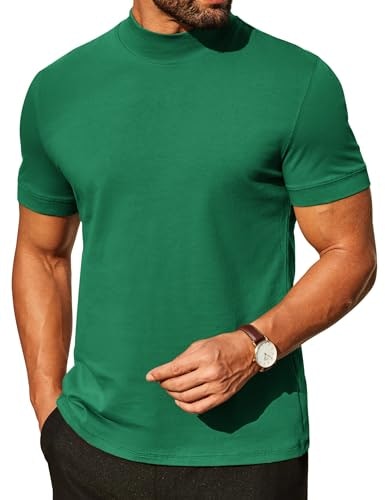 Coofandy Men's Mock Turtleneck Cotton Short Sleeve T-Shirt: $14.98 Coofandy Men's Mock Turtleneck Cotton Short Sleeve T-Shirt: $14.98