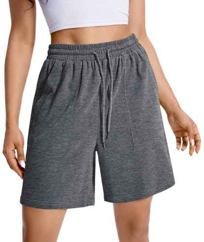Women's High-Waisted Cotton Sweatshorts with Pockets: $9.98 Women's High-Waisted Cotton Sweatshorts with Pockets: $9.98